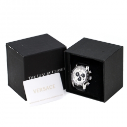 Pre Owned Versace Silver Stainless Steel V-Ray VDB Men's Wristwatch 44 mm