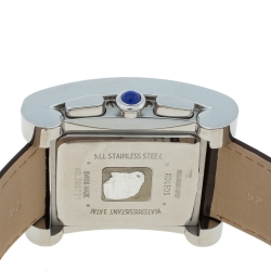 Givenchy White Stainless Steel Leather Koleos Chronograph Men's Wristwatch  36 mm
