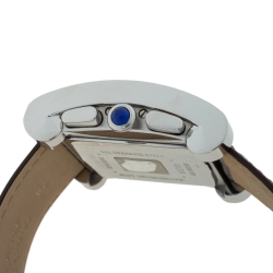 Givenchy White Stainless Steel Leather Koleos Chronograph Men's Wristwatch  36 mm