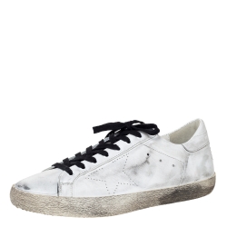 Golden Goose White Leather Skate Superstar Low Top Sneakers Size 45