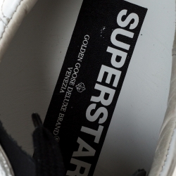 Golden Goose White Leather Skate Superstar Low Top Sneakers Size 45