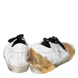 Golden Goose White Leather Skate Superstar Low Top Sneakers Size 45