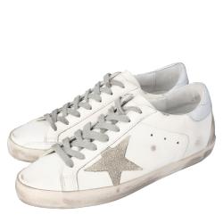 Pre Owned Golden Goose White Superstar Sneakers Size 43
