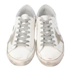 Pre Owned Golden Goose White Superstar Sneakers Size 43