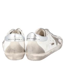 Pre Owned Golden Goose White Superstar Sneakers Size 43