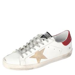 Pre Owned Golden Goose White Superstar Classic Sneakers Size EU 41