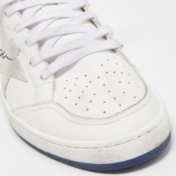 Pre Owned Golden Goose White Leather Ballstar Sneakers Size 41