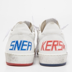 Pre Owned Golden Goose White Leather Ballstar Sneakers Size 41