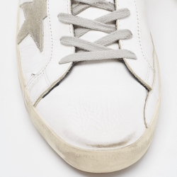 Golden Goose White Leather Superstar Low Top Sneakers Size 47