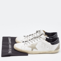 Golden Goose White Leather Superstar Low Top Sneakers Size 47