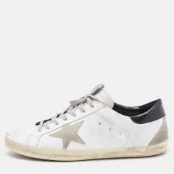 Golden Goose White Leather Superstar Low Top Sneakers Size 47