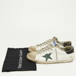 Pre Owned Golden Goose Suede and Leather Superstar Low Top Sneakers Size 46