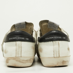 Pre Owned Golden Goose Suede and Leather Superstar Low Top Sneakers Size 46