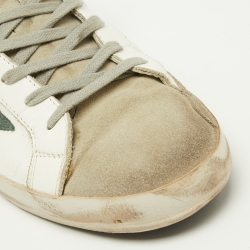 Pre Owned Golden Goose Suede and Leather Superstar Low Top Sneakers Size 46