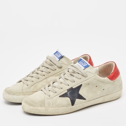 Golden Goose Grey Suede and Leather Superstar Sneakers Size 42