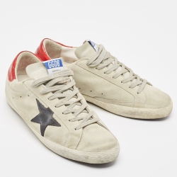 Golden Goose Grey Suede and Leather Superstar Sneakers Size 42