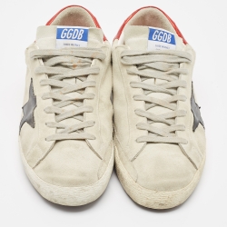 Golden Goose Grey Suede and Leather Superstar Sneakers Size 42