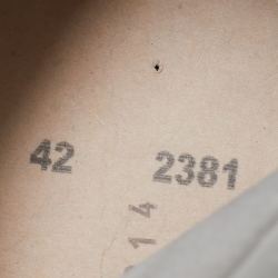 Pre Owned Golden Goose Grey/Green Leather Stardan Lace Up Sneakers Size 42 