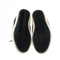 Pre Owned Golden Goose Brown Suede And Black Leather Superstar Lace Up Sneakers Size 41