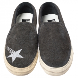 Golden Goose Dark Grey Suede Sea Star Slip On Sneakers Size 43