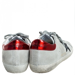 Golden Goose Grey Suede Superstar Lace Up Sneakers Size 41