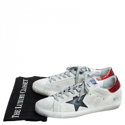 Golden Goose Grey Suede Superstar Lace Up Sneakers Size 41