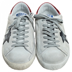 Golden Goose Grey Suede Superstar Lace Up Sneakers Size 41