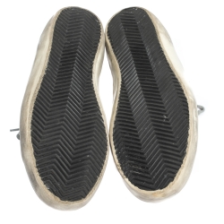 Pre Owned Golden Goose Multicolor Canvas And Leather Star Applique Low Top Sneakers Size 40