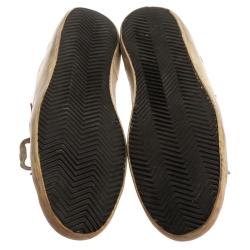 Pre Owned Golden Goose White/Blue Leather Superstar Lace Up Sneakers Size 43