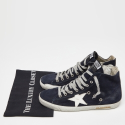 Golden Goose Blue Suede Star Francy High Top Sneakers Size 39