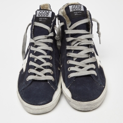 Golden Goose Blue Suede Star Francy High Top Sneakers Size 39