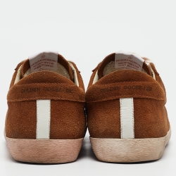 Golden Goose Brown/Blue Suede and Leather Superstar Sneakers Size 43