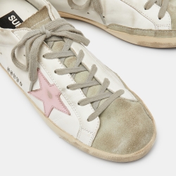 Pre Owned Golden Goose Multicolor Leather and Suede Superstar Sneakers Size 41
