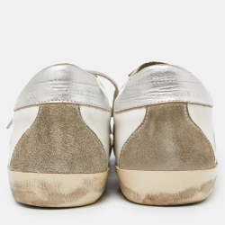 Pre Owned Golden Goose Multicolor Leather and Suede Superstar Sneakers Size 41