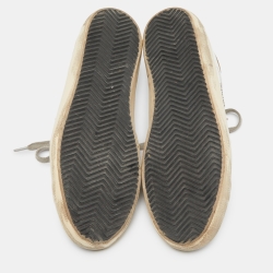 Pre Owned Golden Goose Multicolor Leather and Suede Superstar Sneakers Size 41