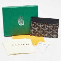 Goyard Black Goyardine Coated Canvas and Leather Saint Sulpice Card Holder