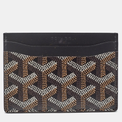 Goyard Black Goyardine Coated Canvas and Leather Saint Sulpice Card Holder