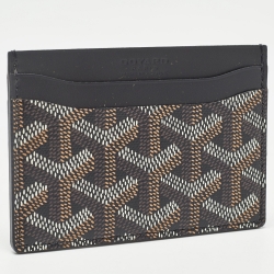 Goyard Black Goyardine Coated Canvas and Leather Saint Sulpice Card Holder