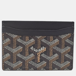 Goyard Black Goyardine Coated Canvas and Leather Saint Sulpice Card Holder