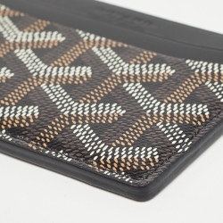 Goyard Black Goyardine Coated Canvas and Leather Saint Sulpice Card Holder