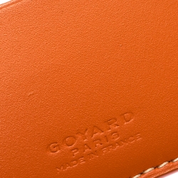Pre Owned Goyard Orange Goyardine Coated Canvas Bifold Wallet