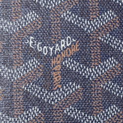 Pre Owned Goyard Blue Goyardine Coated Canvas Bifold Victoire Wallet