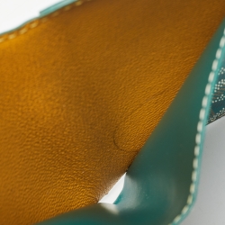 Goyard Green Goyardine Coated Canvas Saint Pierre Card Holder