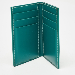Goyard Green Goyardine Coated Canvas Saint Pierre Card Holder