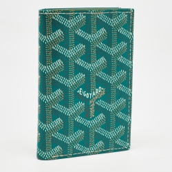 Goyard Green Goyardine Coated Canvas Saint Pierre Card Holder