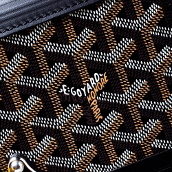 Goyard Black Goyardine Canvas and Leather Bourget PM Trolley