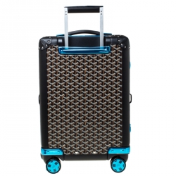 Goyard Black Goyardine Canvas and Leather Bourget PM Trolley