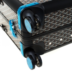 Goyard Black Goyardine Canvas and Leather Bourget PM Trolley