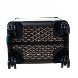Goyard Black Goyardine Canvas and Leather Bourget PM Trolley
