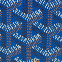 Pre Owned Goyard Blue Goyardine Coated Canvas Saint Pierre Card Holder